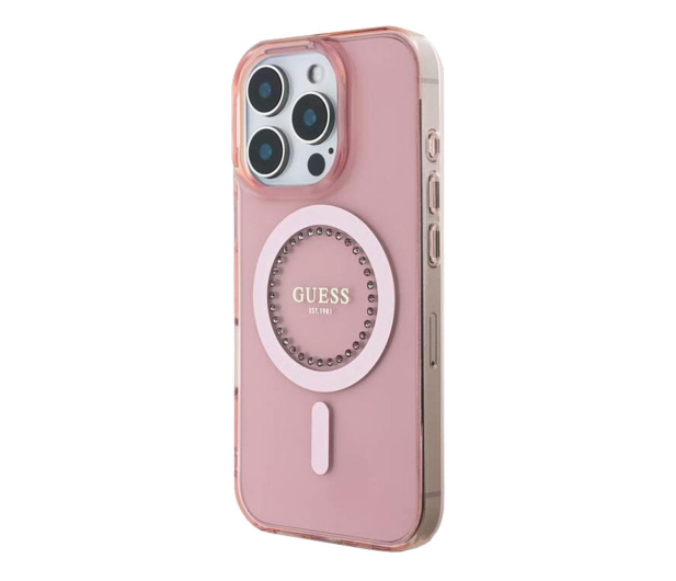 GUESS IML Rhinestones do iPhone 16 Pro Max różowy - 1278295 - zdjęcie 2